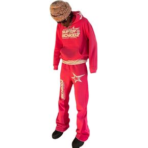 Women's Casual 2 Piece Sweatsuits Fashion Star Letter Print Hoodies Jogger Sweatpants Set Tracksuits in Kuwait