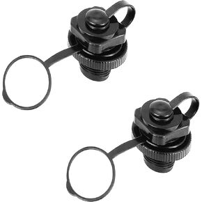 2-Pack Inflatable Boat Air Valve, Inflatable Boat Replacement Caps Boat Spiral Air Plugs 0ne-Way Inflation Replacement for Inflatable Raft Boat Kayak (24mm)