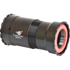 Wheels Manufacturing 386EVO Bottom Bracket - ABEC-3 Bearings, For 24mm (Shimano) Cranks, Black