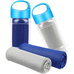 Sports Towel (Combo Set of 2) for Instant Cooling Relief Microfiber Towels for Golf Workout Swimming Gym Yoga Travel Camping Fitness 40"x12" Sweat Towel