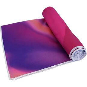 Yoga Design LAB | The HOT Yoga Towel | Premium Non Slip Colorful Towel | Designed in Bali | Eco Printed + Quick Dry + Mat Sized | Ideal for Hot Yoga, Bikram, Ashtanga, Sport, Travel! (Rose)