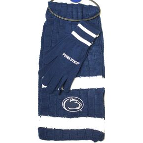 مجموعة وشاح وقفازات منسوجة للطقس البارد من LEarth Penn State Nittany Lions