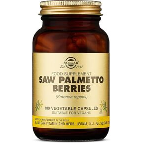 Solgar Saw Palmetto Berries, 100 Vegetable Capsules - Men’s Health - Full Potency - Non-GMO, Vegan, Gluten Free, Dairy Free, Kosher - 100 Servings