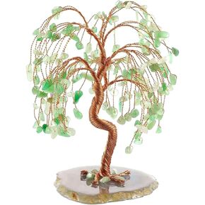 Handcrafted Crystal Willow Tree of Life - Healing Crystals Bonsai Tree for Home Decor Feng Shui Positive Energy Rose Quartz