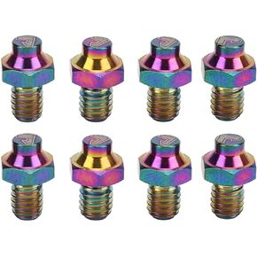Universal Pedal Screw,8Pcs Alloy Anti Slip M4x5mm Mountain Pedal Screws Pins Studs (Dazzling)