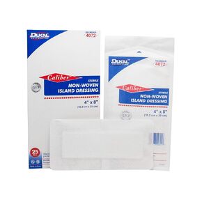 DUKAL 4072 Caliber™ Non-Woven Island Dressing, 4" x 8", Sterile