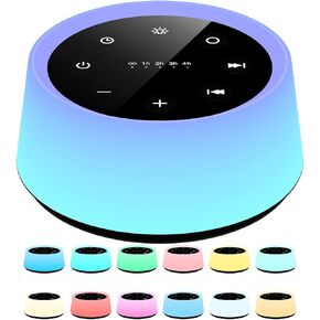 ColorsNoise Sound Machine and White Noise Machine with 30 Soothing Sounds with 12 Colors Baby Night Light with Memory Function