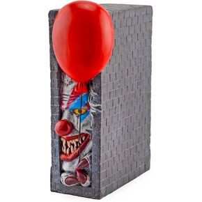 Toy Vault Evil Clown Bookshelf Insert, Creepy Peeping Clown Resin Bookend Shelf Decor Statue