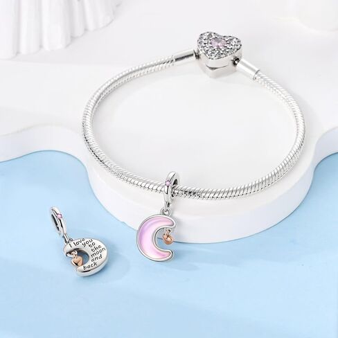 Hapour Perfume Charm Sterling Silver fits Bracelets Necklace Pendant Bead Makeup Charms Jewelry Gift for Women Girl Friends in Kuwait