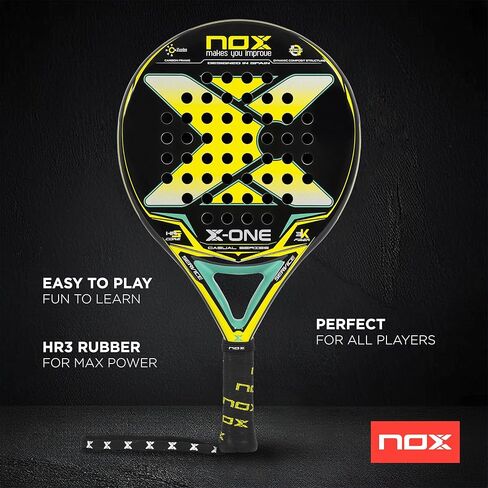 مضرب نوكس باديل X-One أصفر 23، للجنسين، للبالغين، أصفر، مضرب تنس، بالا باديل in Kuwait