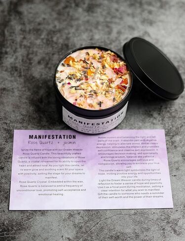 Rose Quartz Candle, Healing Energy Protection Gift, Mindful Intentions, Cosmic Heart Chakra Magic Candle.(PURE LOVE) in Saudi Arabia