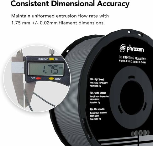 phrozen PLA 3D Printer Filament 1.75mm, 600 mm/s High Speed Printing, Dimensional Accuracy +/- 0.02mm, 8 Color Choices, Easy to Use Fit Most FDM Printer, 1KG, Blue in Saudi Arabia