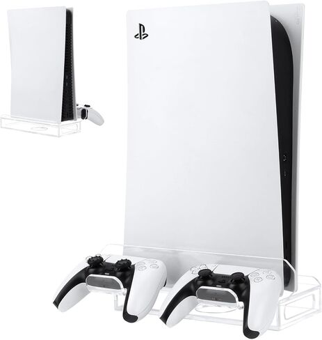 Desing Wish PS5 Hard Drive Holder Organizer for Storing Gaming Hard Drives, Acrylic Clear Holder Compatible with Playstation 5 Disc/ Digital Edition in Saudi Arabia
