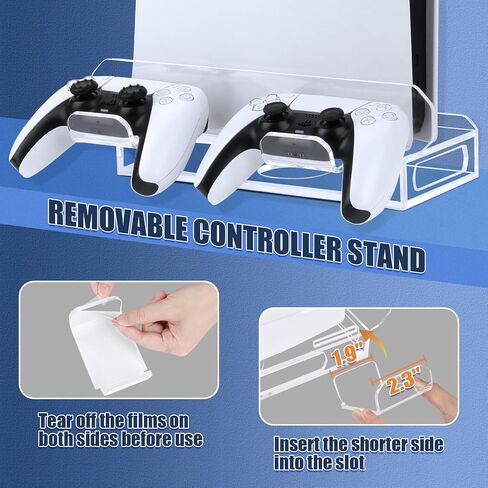 Desing Wish PS5 Hard Drive Holder Organizer for Storing Gaming Hard Drives, Acrylic Clear Holder Compatible with Playstation 5 Disc/ Digital Edition in Saudi Arabia