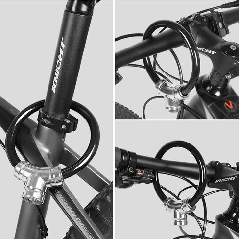 Bike Lock with Key - Heavy Duty Anti-Theft Cable Lock for Bicycles, eBikes, and Electric Scooters(BIG Black) in Saudi Arabia