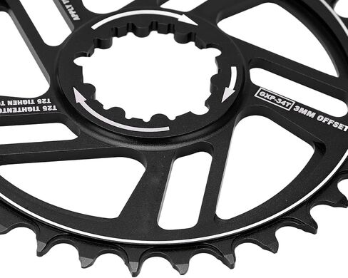 Drfeify 34t Chainring Mountain Bike Chainring, Oval Chainring for GXP Chainring Positive Negative Tooth 3mm Offset for Direct Mount Chain Ring Chainrings (Black) in Saudi Arabia