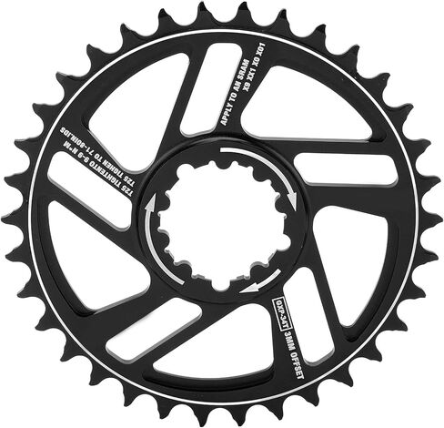 Drfeify 34t Chainring Mountain Bike Chainring, Oval Chainring for GXP Chainring Positive Negative Tooth 3mm Offset for Direct Mount Chain Ring Chainrings (Black) in Saudi Arabia