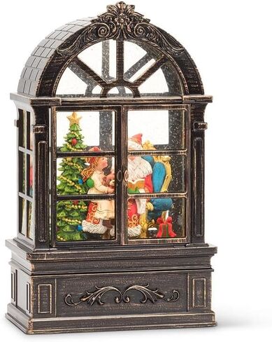 Abbott Collection Marvel Santa and Camper Glitter LED Snow Globe Lantern, Red (9" L) in Kuwait