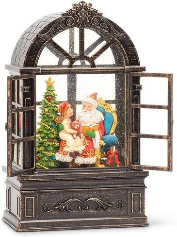 Abbott Collection Marvel Santa and Camper Glitter LED Snow Globe Lantern, Red (9" L) in Kuwait