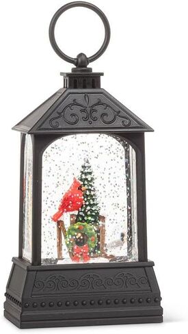 Abbott Collection Marvel Santa and Camper Glitter LED Snow Globe Lantern, Red (9" L) in Kuwait