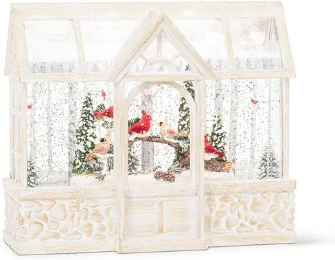 Abbott Collection Marvel Santa and Camper Glitter LED Snow Globe Lantern, Red (9" L) in Kuwait