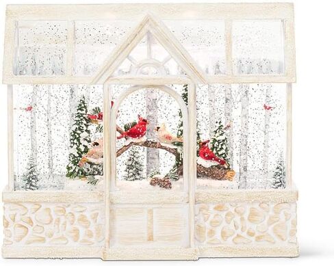 Abbott Collection Marvel Santa and Camper Glitter LED Snow Globe Lantern, Red (9" L) in Kuwait