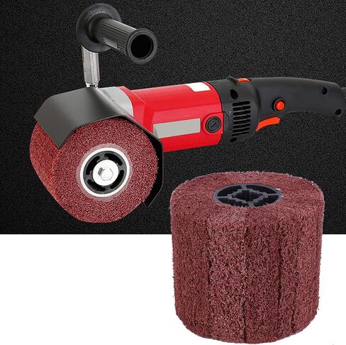 Wire Drawing Wheel Brush Drum Polishing Crossing Rubber Core Polishing Buffer Wheel for Stainless Steel Aluminum Iron (180 mesh) in Saudi Arabia