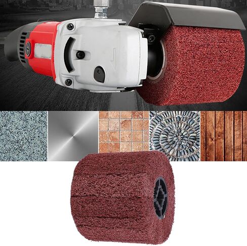 Wire Drawing Wheel Brush Drum Polishing Crossing Rubber Core Polishing Buffer Wheel for Stainless Steel Aluminum Iron (180 mesh) in Saudi Arabia