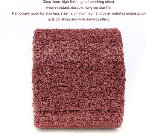Wire Drawing Wheel Brush Drum Polishing Crossing Rubber Core Polishing Buffer Wheel for Stainless Steel Aluminum Iron (180 mesh) in Saudi Arabia