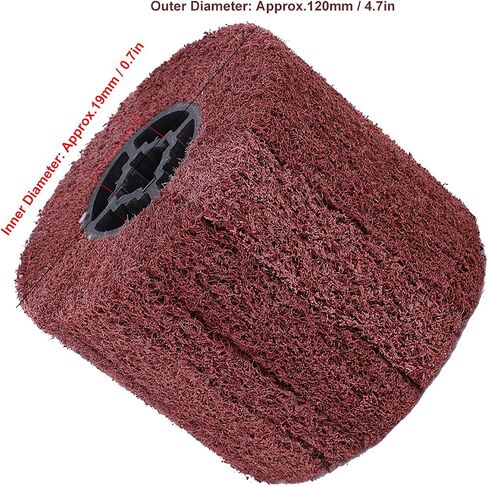 Wire Drawing Wheel Brush Drum Polishing Crossing Rubber Core Polishing Buffer Wheel for Stainless Steel Aluminum Iron (180 mesh) in Saudi Arabia