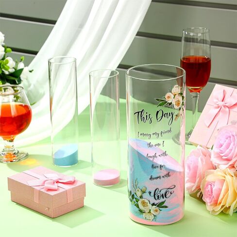 Irenare Unity Sand Ceremony Unity Sand Kit for Wedding Ceremony Set Include 3 Pcs Sand Ceremony Vase, 2 Bags Sand, 1 Cork Stopper for Weddings Engagement Anniversary Memorial Bridal Party(Wedding) in Saudi Arabia