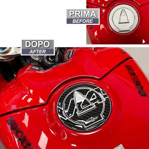 Motorcycle 3D Stickers Compatible with Ducati Panigale V4 and V4S 2018-2022. Tank Protector Protection from Impact and Scratches. Resin Sticker - Made in Italy in Saudi Arabia