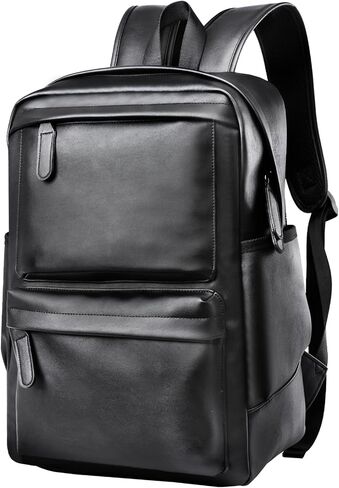 MATE ELEN Leather Laptop Backpack Fits 15.6 Inch Laptop Waterproof Travel Hiking Camping Overnight Weekend Business Casual Backpack Men Women Black Father's Day in Saudi Arabia