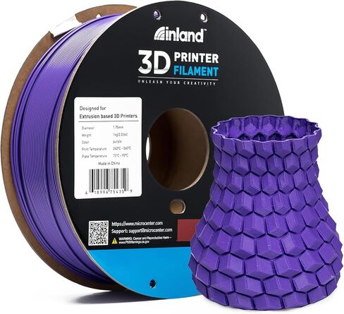 خيوط طابعة INLAND Micro Center ASA ثلاثية الأبعاد 1.75 مم، مقاومة للحرارة والطقس - طباعة الأجزاء الوظيفية الخارجية - دقة الأبعاد +/- 0.03 مم - بكرة من الورق المقوى 1 كجم (2.2 رطل) - أخضر in Kuwait