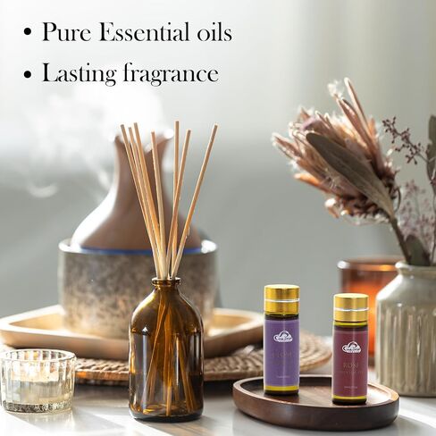 Essential Oils Set, Fragrance Oils for Skin, Diffusers for Home, Laundry, Fragrance, Candle Making - Tea Tree, Rosemary, Lavender, Vanilla, Eucalyptus and More, 14 x 5 ml(0.17 fl.oz in Saudi Arabia