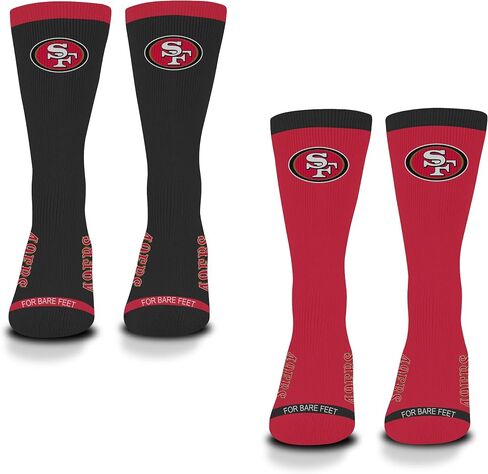 For Bare Feet - NFL MVP Classic Home & Away Crew Socks - 2 pack in Saudi Arabia