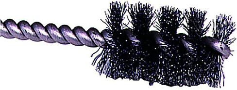 Weiler 21142 7/16" Power Tube Brush, .005" Steel Wire Fill, 1" Brush Length, Made in The USA (Pack of 10) in Saudi Arabia