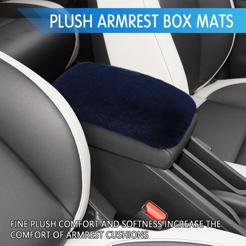 Car Center Console Protector, Car Armrest Cushion, Universal Auto Center Armrest Box Cover, Furry Armrest Seat Box Protector, Car Armrest Seat Box Cover Decor Accessories for Most Cars (Red) in Saudi Arabia