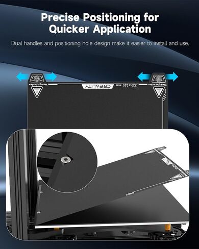 Creality Official K1 Max Build Plate, Double-Sided Glossy PET + Textured PEI Magnetic Bed Plate 315 * 310mm Flexible Removable for K1 Max, Ender 3 V3 Plus, Ender 3 S1 Plus (Without Magnetic Base) in Saudi Arabia