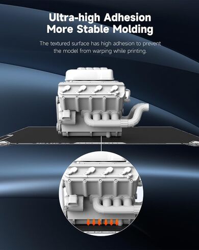 Creality Official K1 Max Build Plate, Double-Sided Glossy PET + Textured PEI Magnetic Bed Plate 315 * 310mm Flexible Removable for K1 Max, Ender 3 V3 Plus, Ender 3 S1 Plus (Without Magnetic Base) in Saudi Arabia