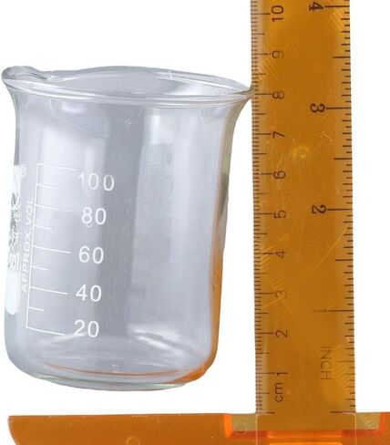 FEIYING 2pcs 100ml 500ml Lab Beaker, Low Form Glass Beaker Chemistry Lab Borosilicate Beaker Chemical Laboratory Equipment Scaled Measuring Cup in Saudi Arabia
