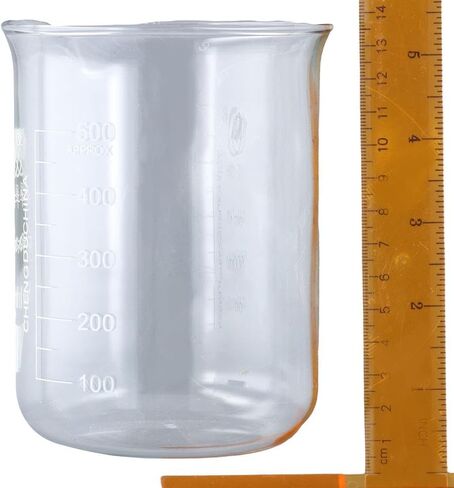 FEIYING 2pcs 100ml 500ml Lab Beaker, Low Form Glass Beaker Chemistry Lab Borosilicate Beaker Chemical Laboratory Equipment Scaled Measuring Cup in Saudi Arabia