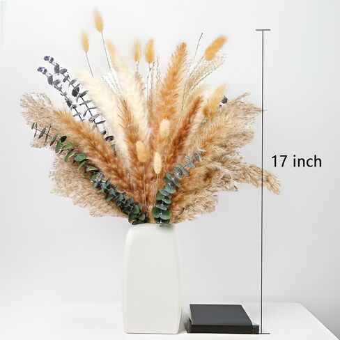 110 PCS of Boho Pampas Grass Decor, Naturally Dried Pompas, Boho Home Decor Dried Flowers for Wedding Floral Room Home Party Table Decorations in Saudi Arabia