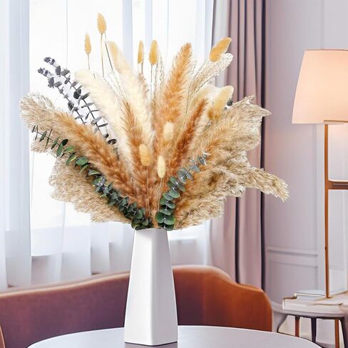 110 PCS of Boho Pampas Grass Decor, Naturally Dried Pompas, Boho Home Decor Dried Flowers for Wedding Floral Room Home Party Table Decorations in Saudi Arabia