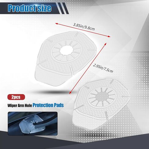 2PCS Car Wiper Arm Hole Silicone Protector Pads, Anti-Dust, Anti-Fallen Leaves Clogging, Windshield Wiper Universal Arm Hole Covers for Most Cars, SUVs, Trucks (Black) in Saudi Arabia