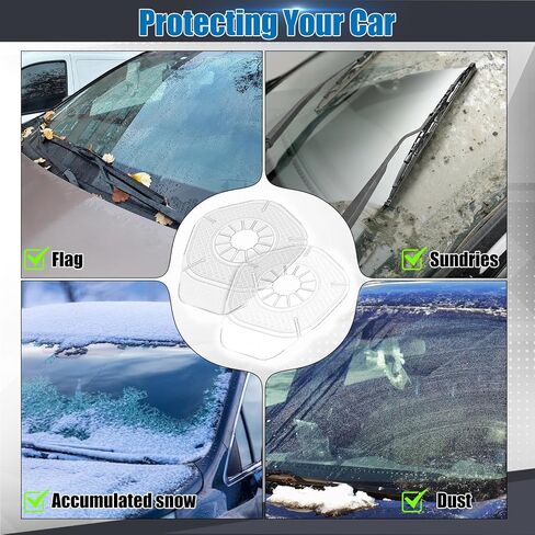 2PCS Car Wiper Arm Hole Silicone Protector Pads, Anti-Dust, Anti-Fallen Leaves Clogging, Windshield Wiper Universal Arm Hole Covers for Most Cars, SUVs, Trucks (Black) in Saudi Arabia