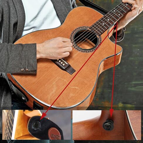 2PCS Silver Guitar Strap Buttons Guitar Strap Locks Bottons Guitar Security Lock Buttons Electric Guitar Strap Locks Buttons Mushrooms Head Guitar Strap Button for Guitar Bass Ukulele in Saudi Arabia