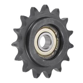 uxcell Chain Idler Sprocket, 12mm Bore 1/2" Pitch 15 Tooth Tensioner, Black Oxide Finish C45 Carbon Steel with Insert Single Bearing for ISO 08B Chains