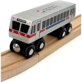 MUNI PALS Munipals MP05_1105 Wooden Subway Train Car SEPTA NHSL Norristown HIgh Speed Line Child Safe and Tested Wood Norristown Train