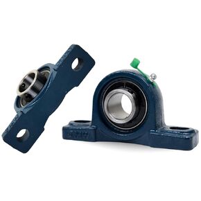 Jeremywell UCP210-31 Pillow Block Bearing (2 Pack), 1-15/16 inch Bore, 2 Bolt Flange Mounted, Solid Cast Iron Base, Self-Alignment